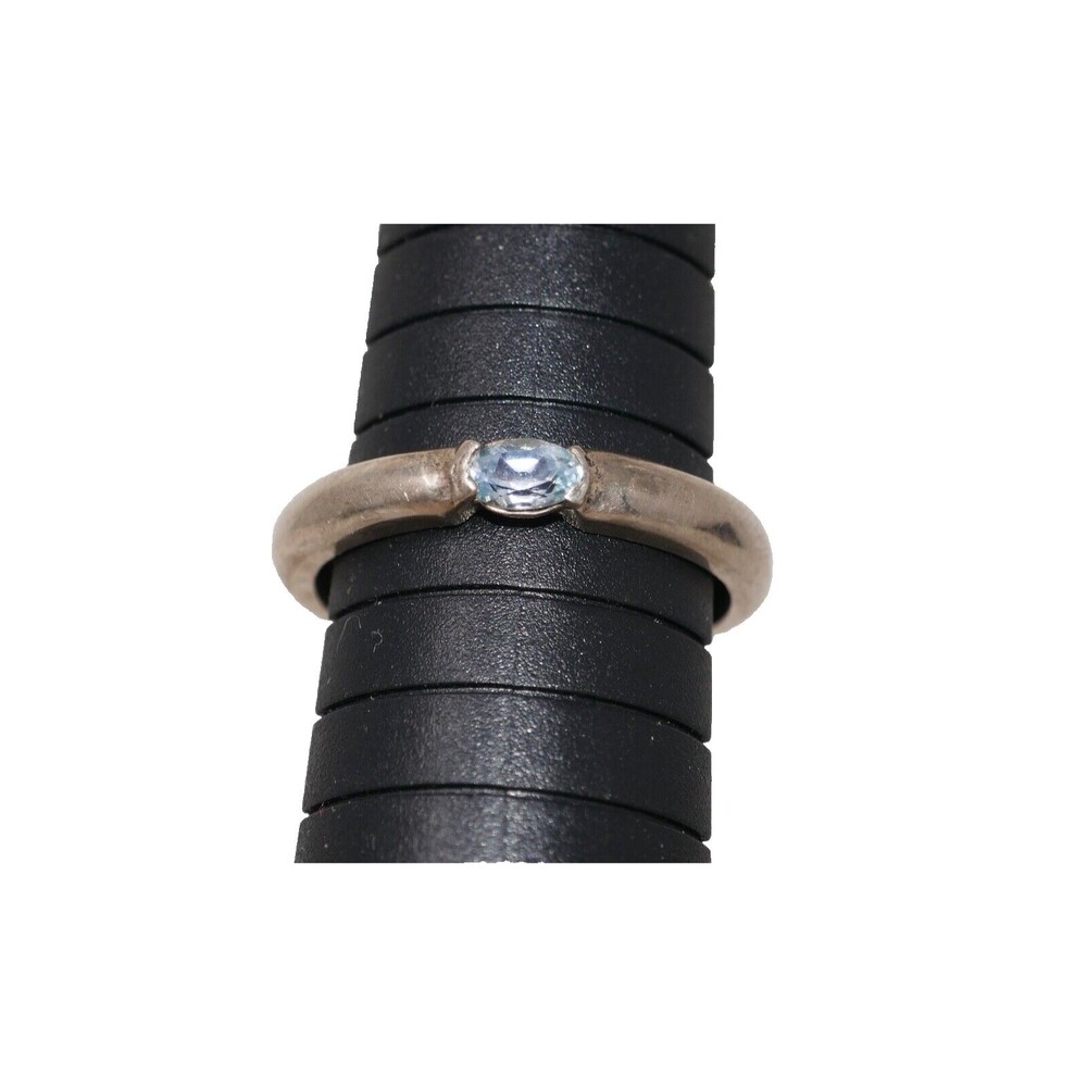 Charles Addison CA Canada 925 Sterling Silver Blue Gemstone Ring Size 9.5